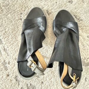 Balenciaga Black Leather Sandals